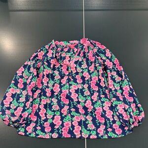 Lilly Pulitzer Pink and Green Floral Skirt